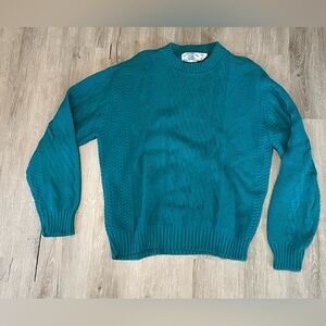 Vintage Hampton bay Teal Crewneck Men's Sweater